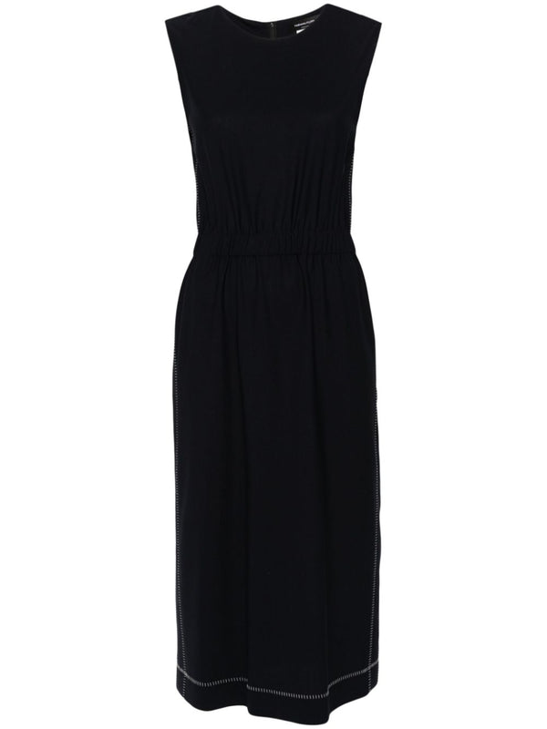 Fabiana Filippi Merino 75% midi dress in navy