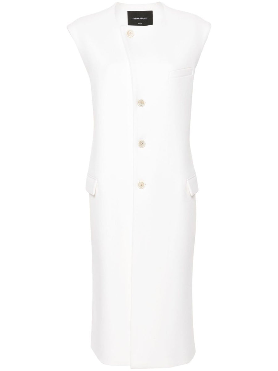 Fabiana Filippi Outer: Merino 95% coat in white