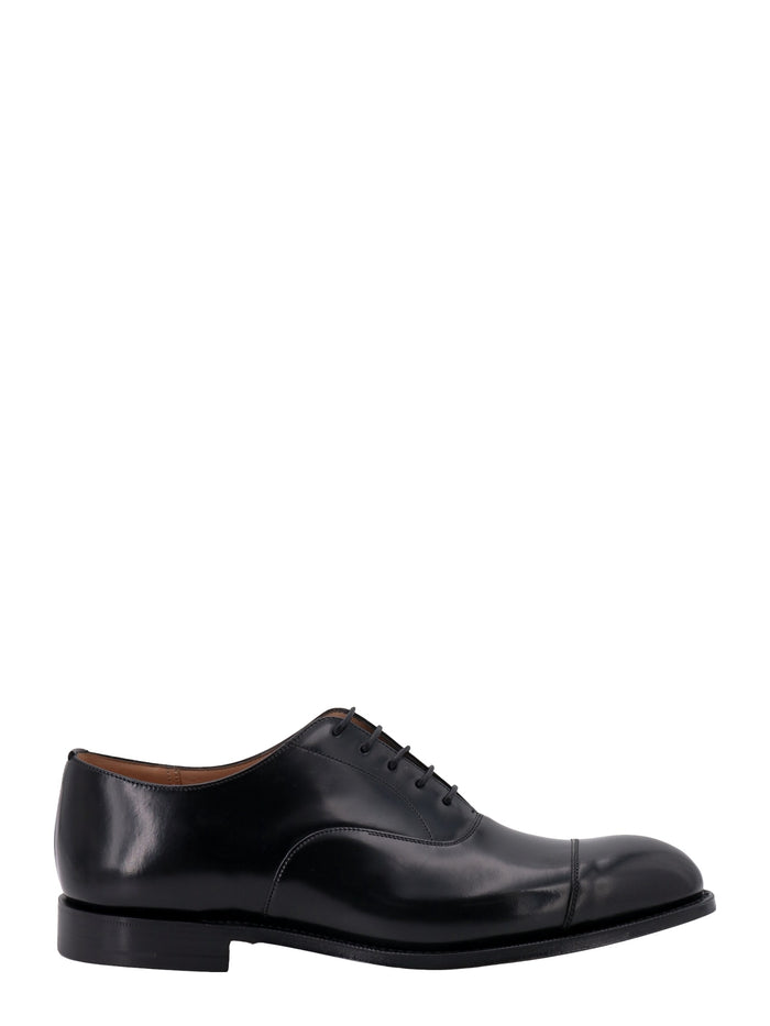 Churchs Flat Shoes Black Pelle
