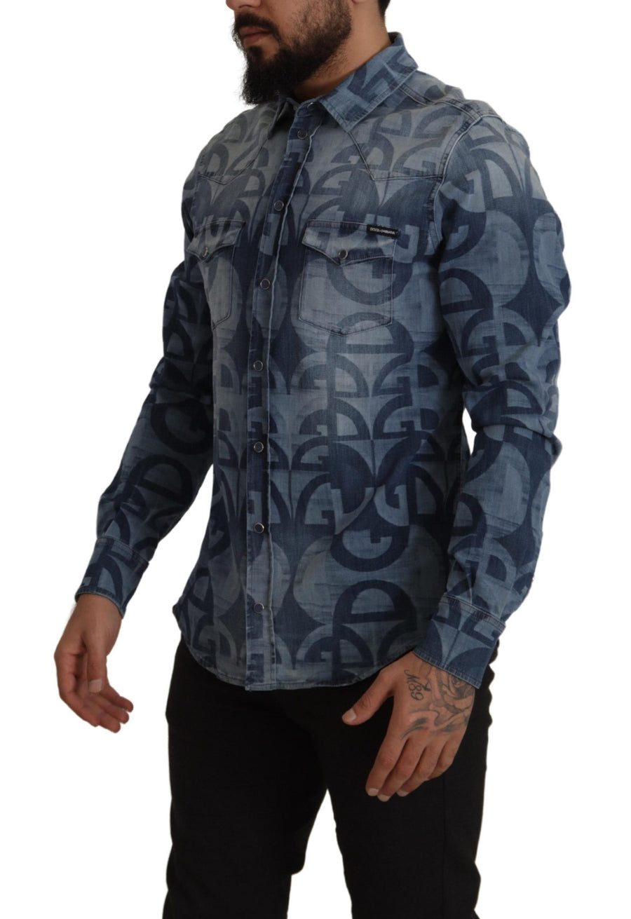 Dolce & Gabbana 98% Cotton shirt in blue