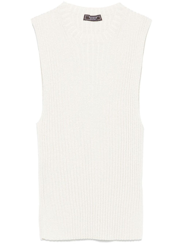 Peserico Rayon 81% tank top in ivory
