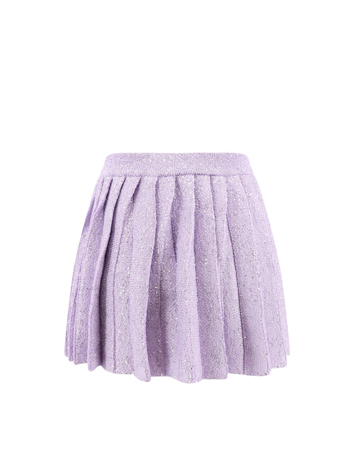 Self Portrait Skirts Purple Cotone Lana