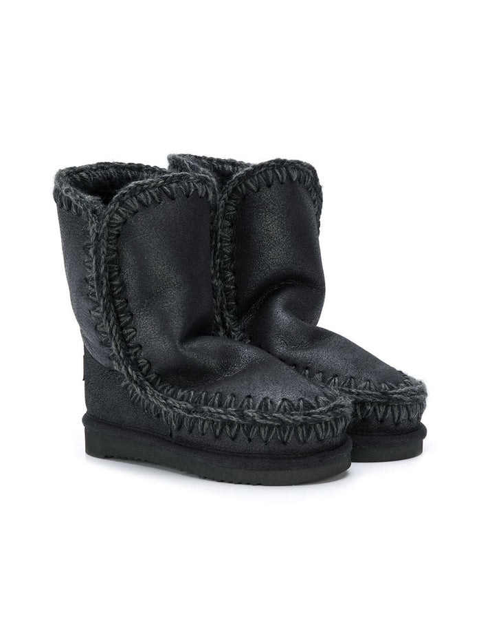 Mou Boots Black Suola In Gomma