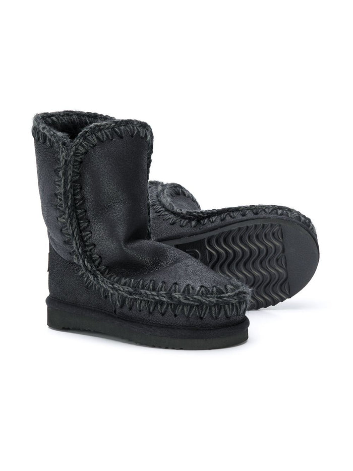 Mou Boots Black Suola In Gomma