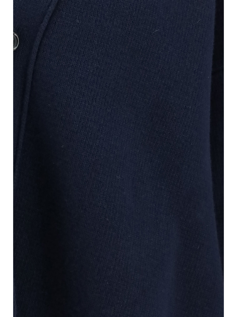 Wool Cardigan Navy Blue