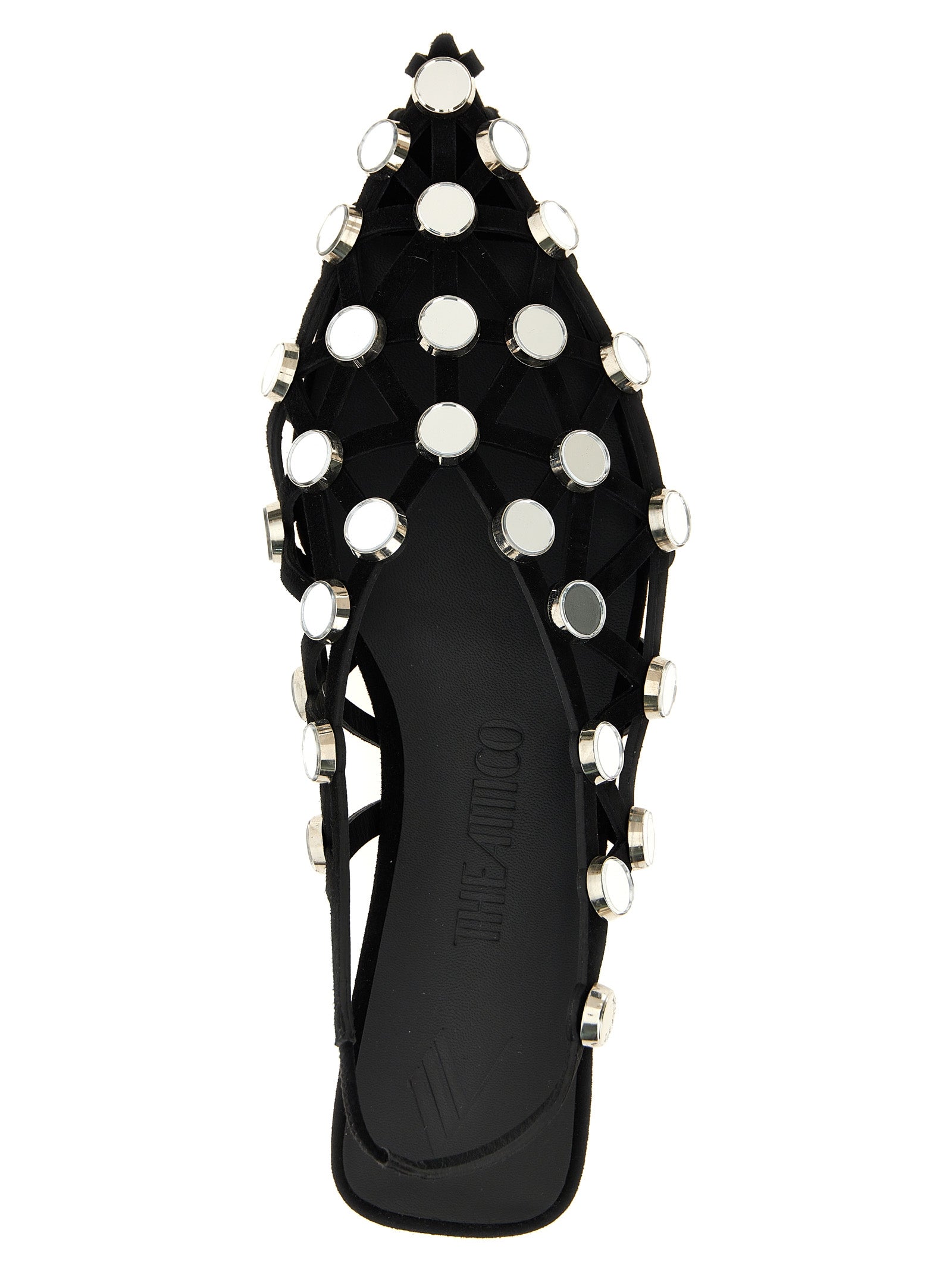 Grid slingback Black Flat Shoes