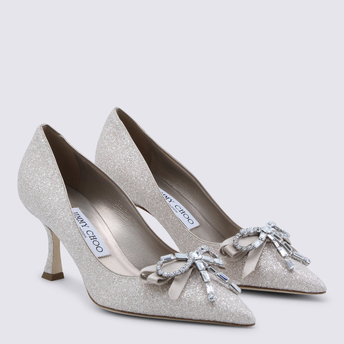 Jimmy Choo With Heel Light Soft Gold/crystal _cover Le Sole