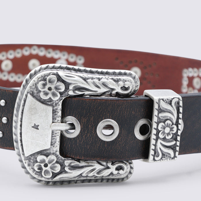 Golden Goose Belts Leather Brown _le