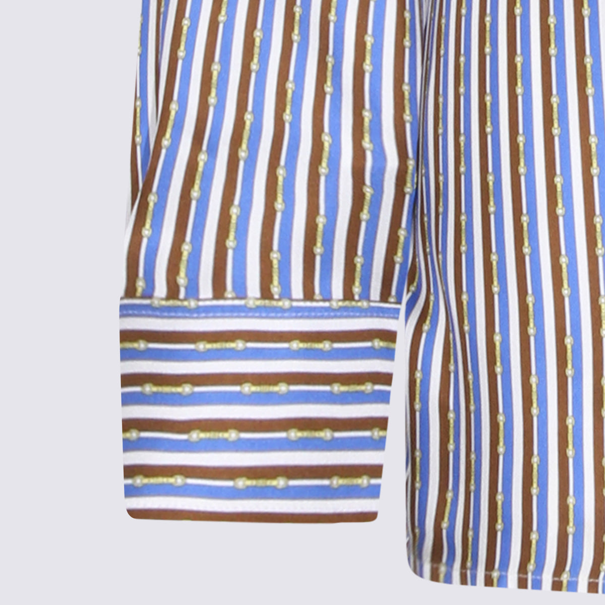 Céline Shirts Blue/brown/ivory _si