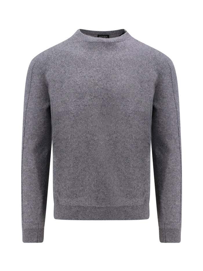 Zegna Sweaters Grey Lana Cashmere