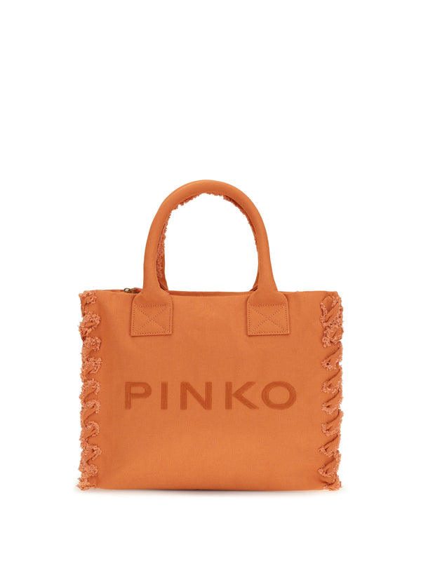 Pinko 100% COTTON tote bag in orange