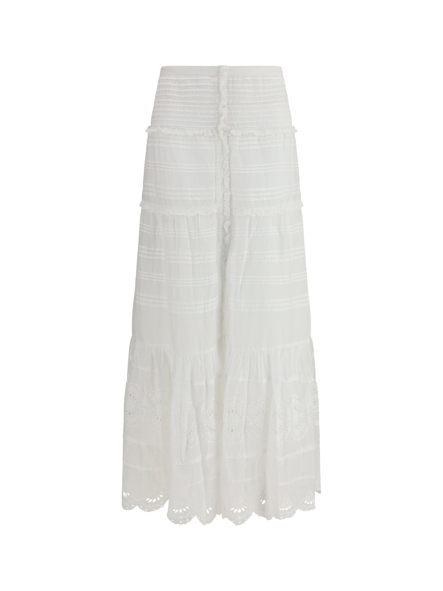 Cotton Skirt Paoline White Viscose