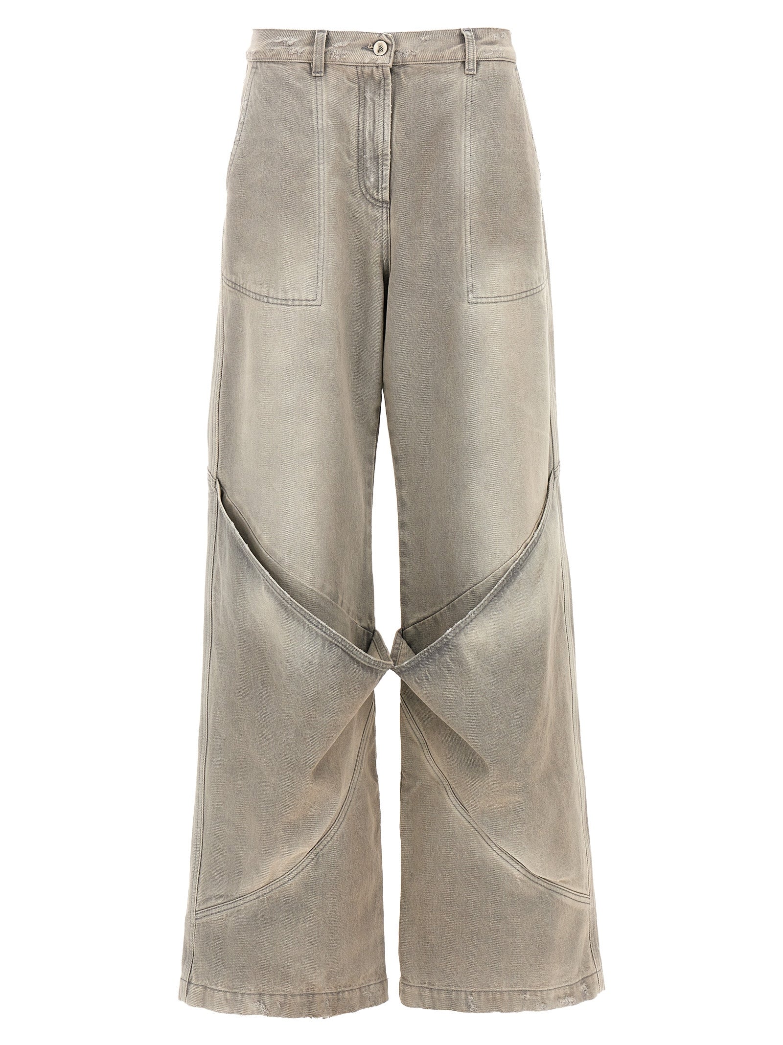 Used effect jeans Gray Cotton