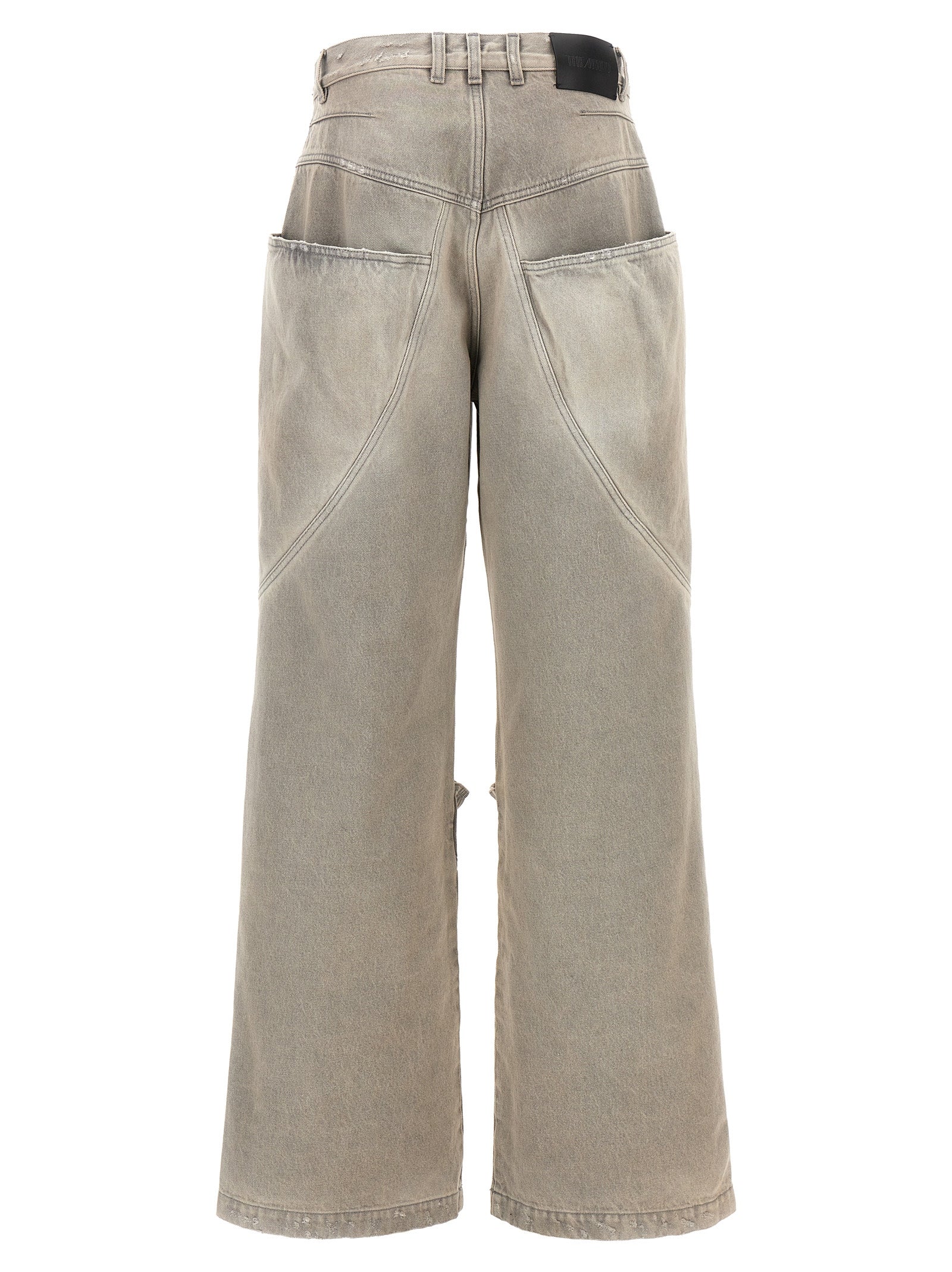 Used effect jeans Gray Cotton
