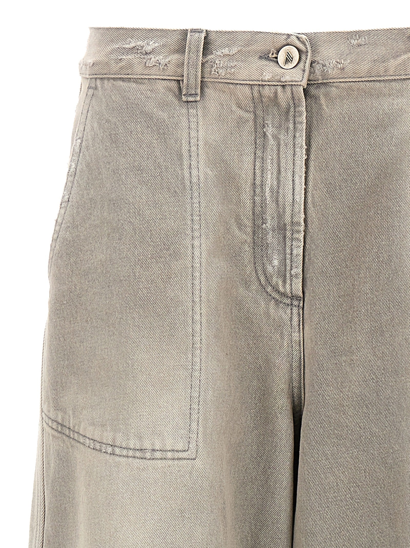 Used effect jeans Gray Cotton