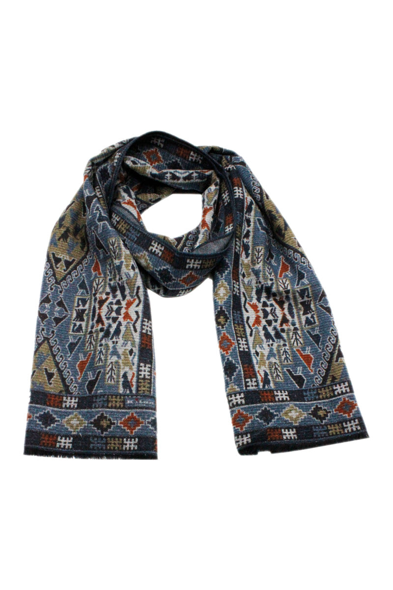 Kiton Scarfs Blue 100se