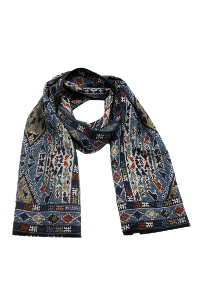 Kiton Scarfs Blue 100se
