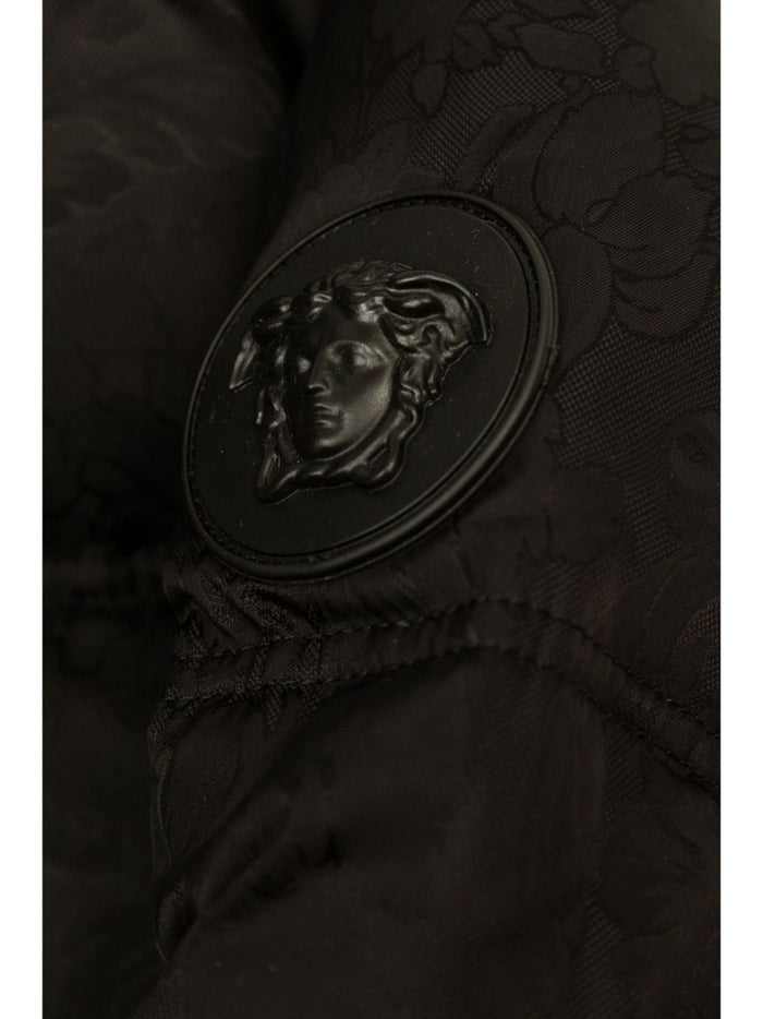 Versace Coats Black Poliestere