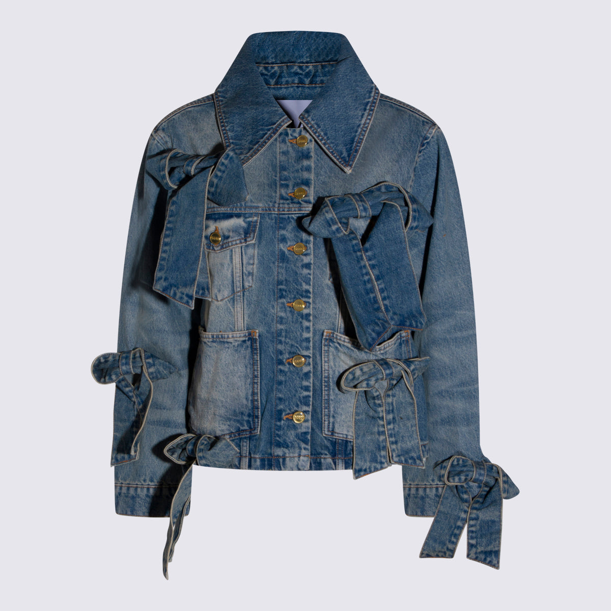 GANNI Jackets Mid Blue Vintage _co