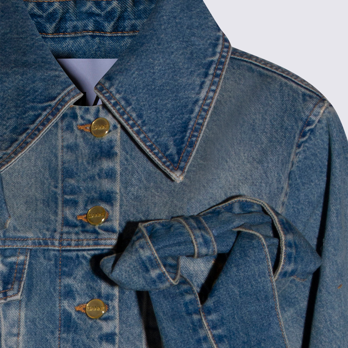 GANNI Jackets Mid Blue Vintage _co
