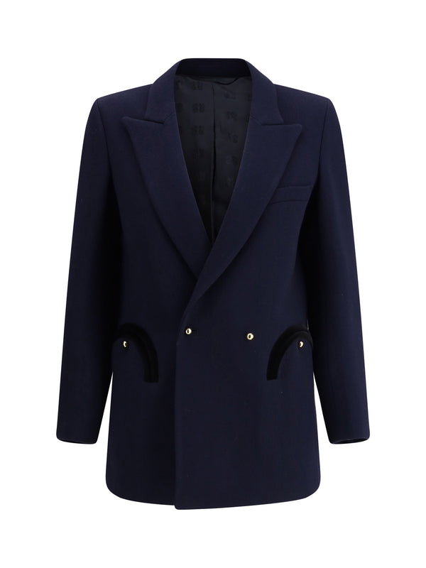 Blazer Jacket Resolute Everyday Navy Fleece Wool (ovis Aries) Blazers