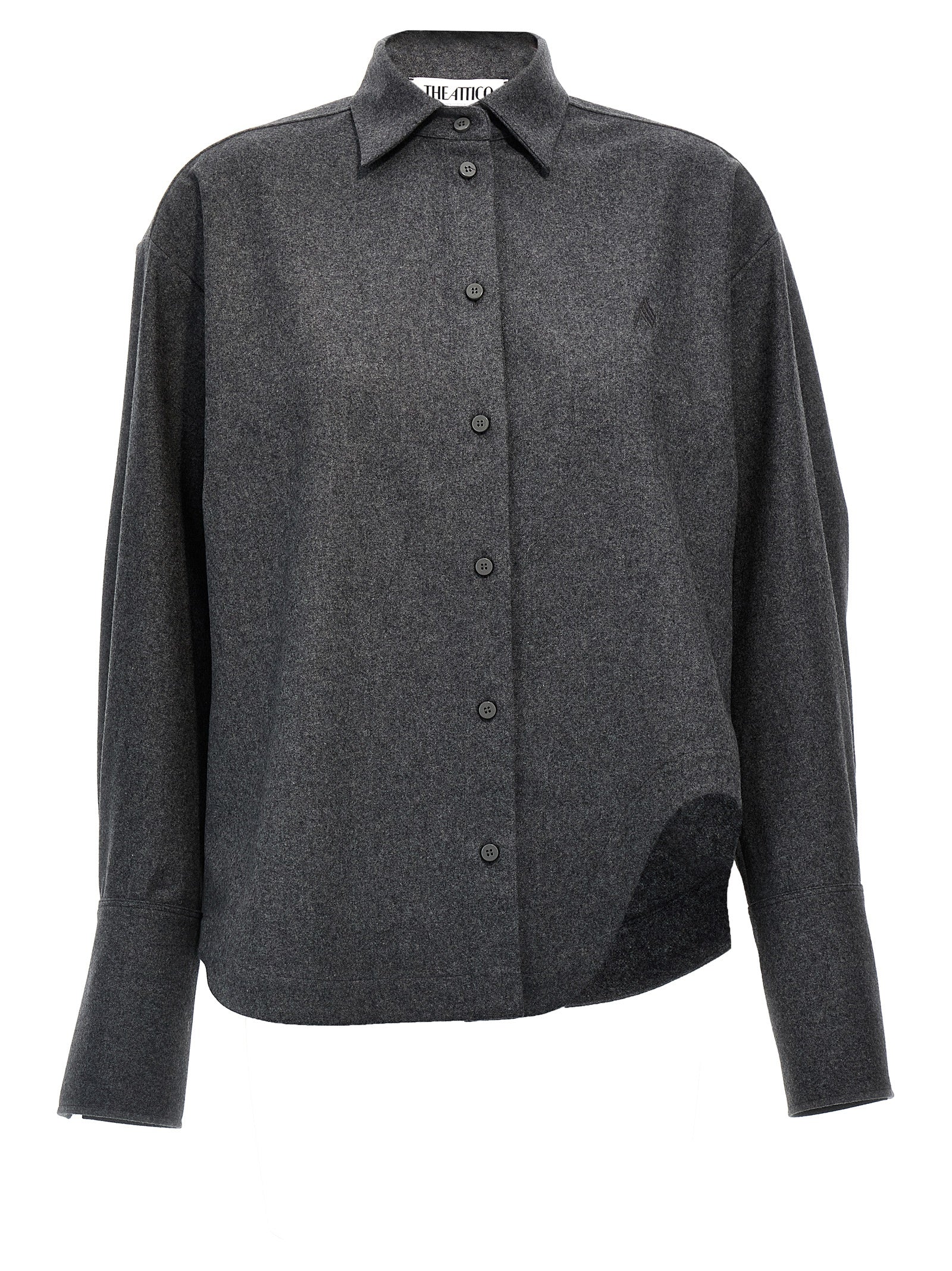 Eliza shirt Gray Wool Shirt, Blouse