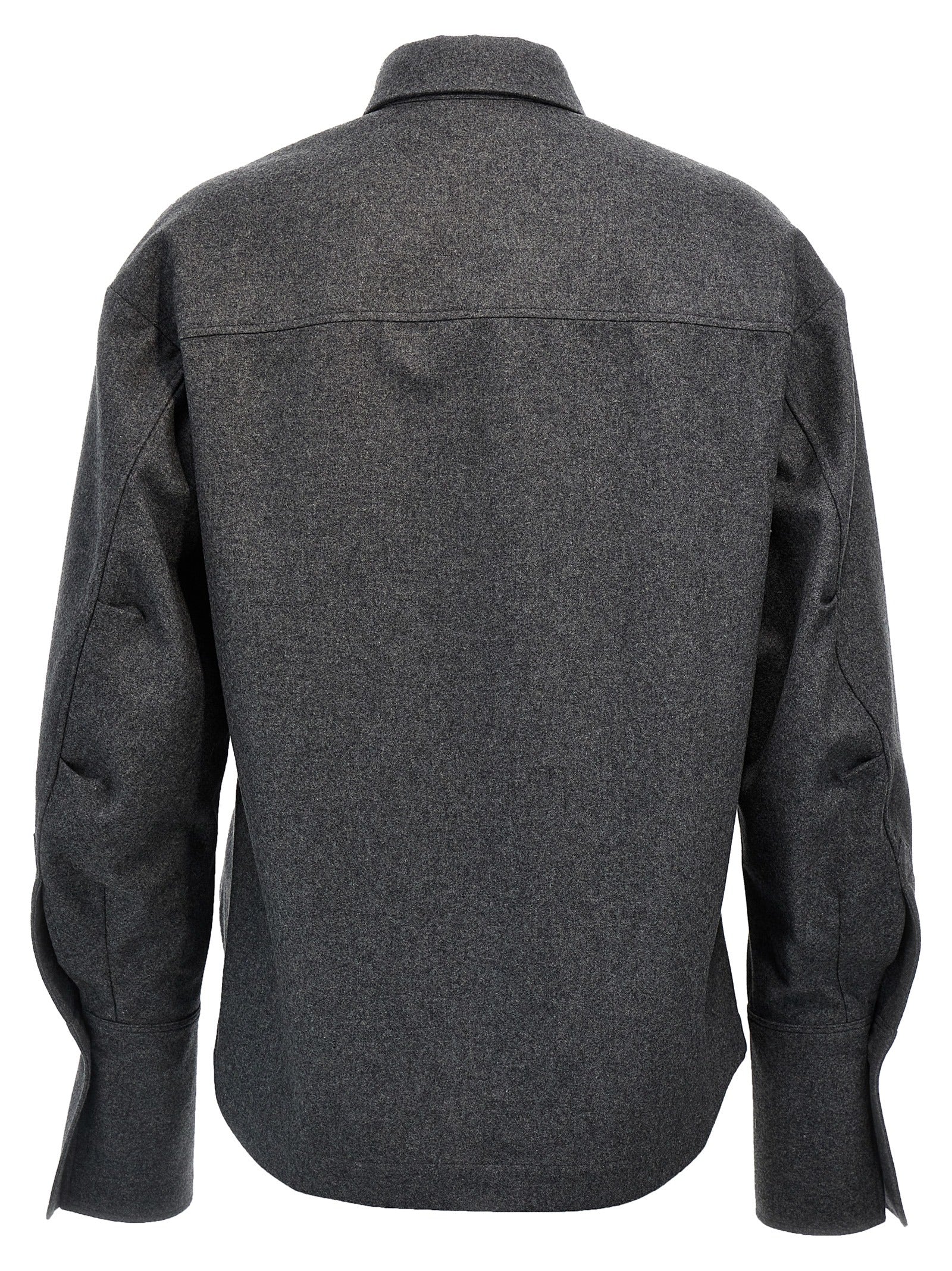 Eliza shirt Gray Wool Shirt, Blouse