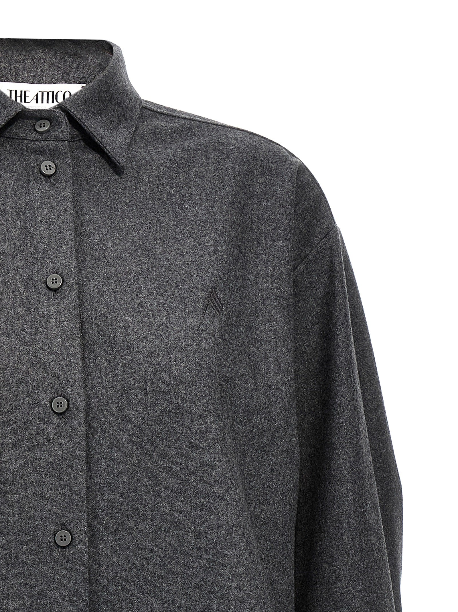 Eliza shirt Gray Wool Shirt, Blouse