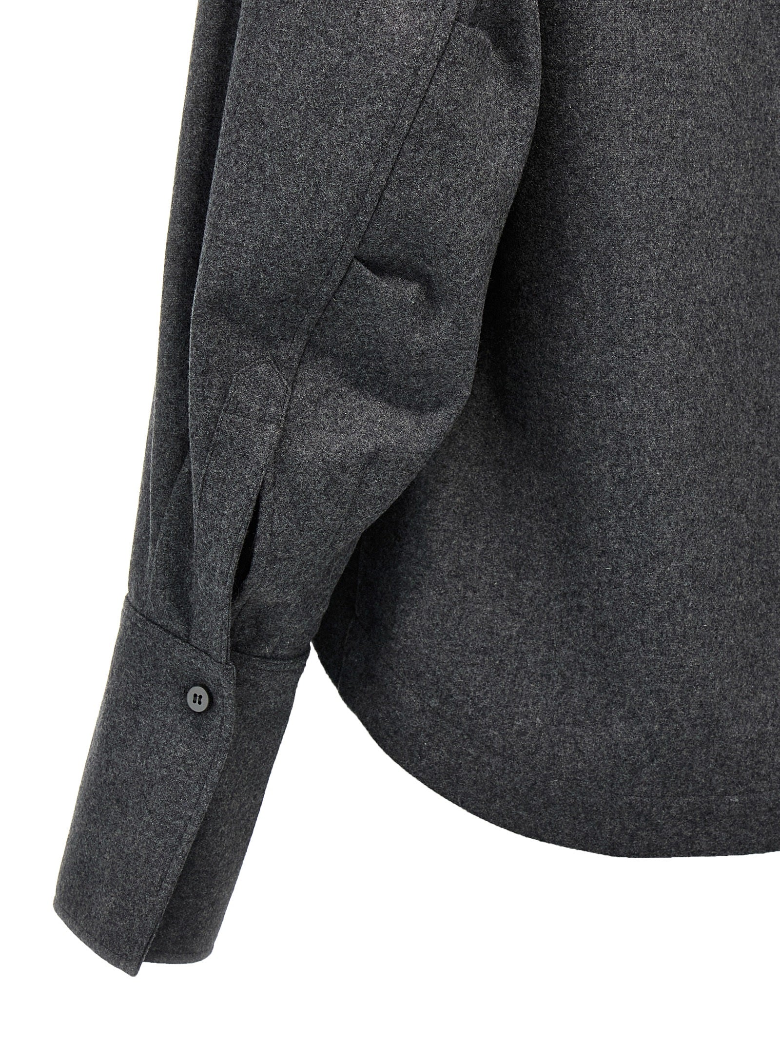 Eliza shirt Gray Wool Shirt, Blouse