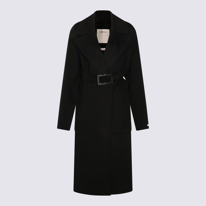 SportMax Coats Black _wv