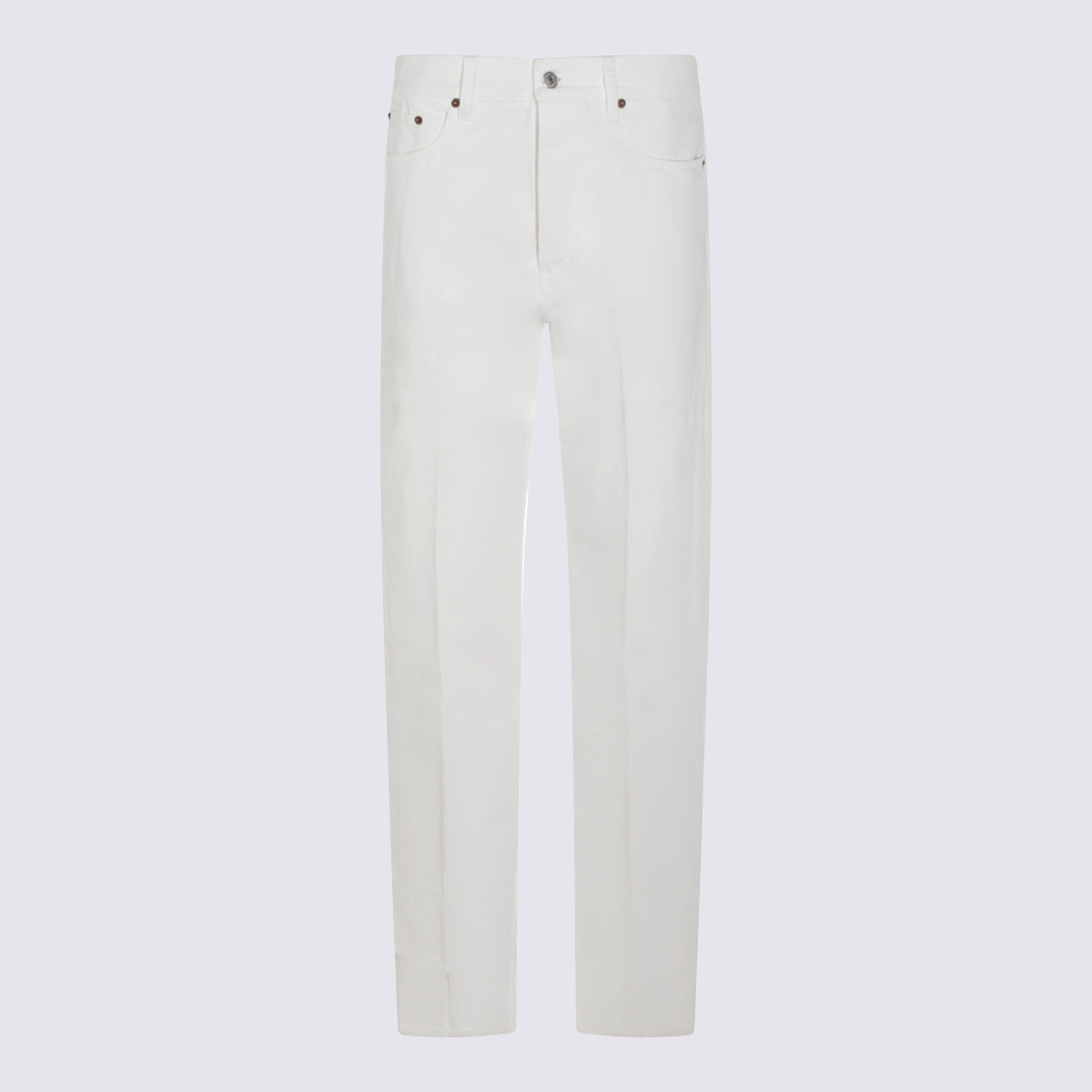 Céline Trousers White Heavy Stone Wash _co
