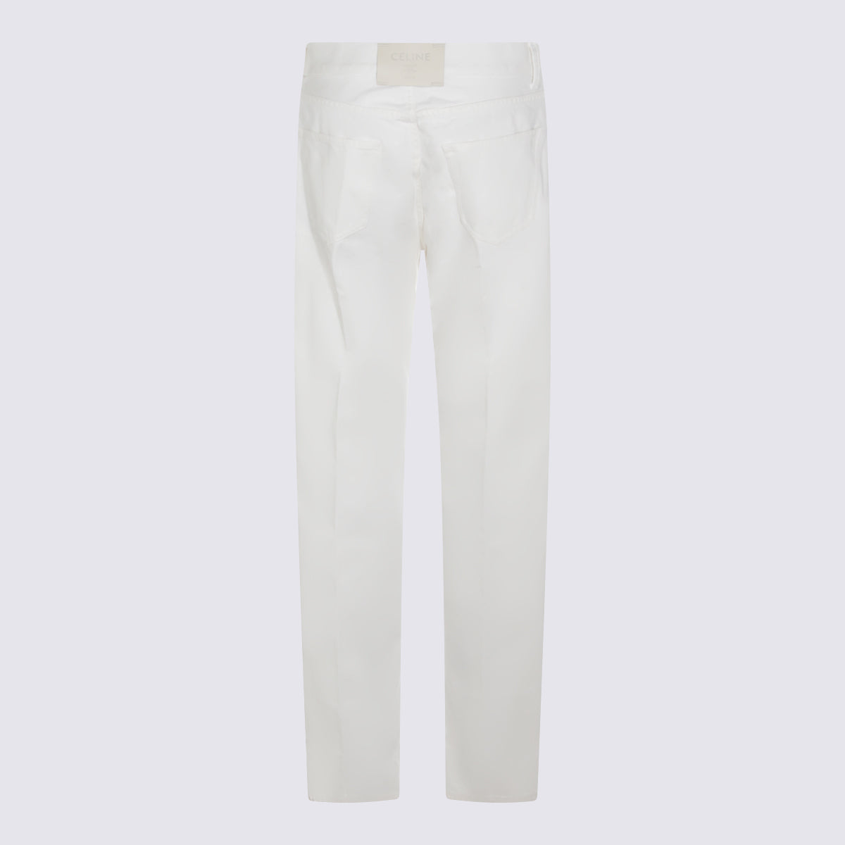 Céline Trousers White Heavy Stone Wash _co
