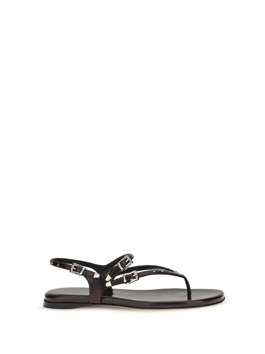 Sandals Susanna Dark Ruby Calf Leather