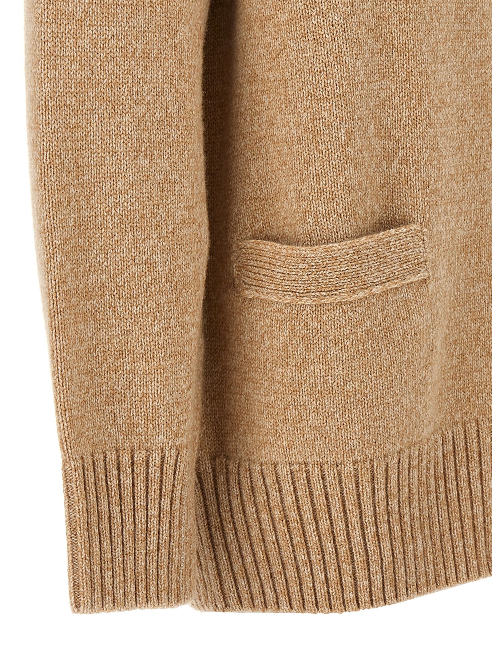 Logo button cardigan Beige Wool Sweater, Cardigans
