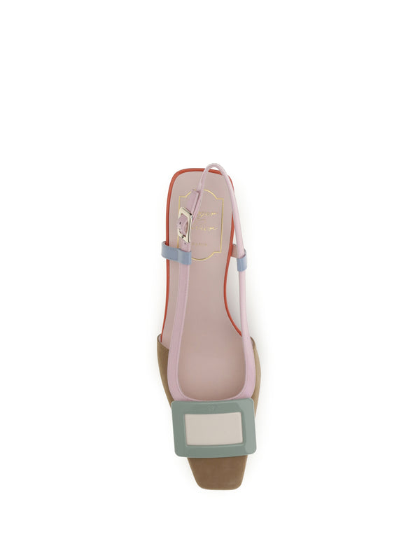 Pumps Belle Vivier Suede Multicolour Calf Leather