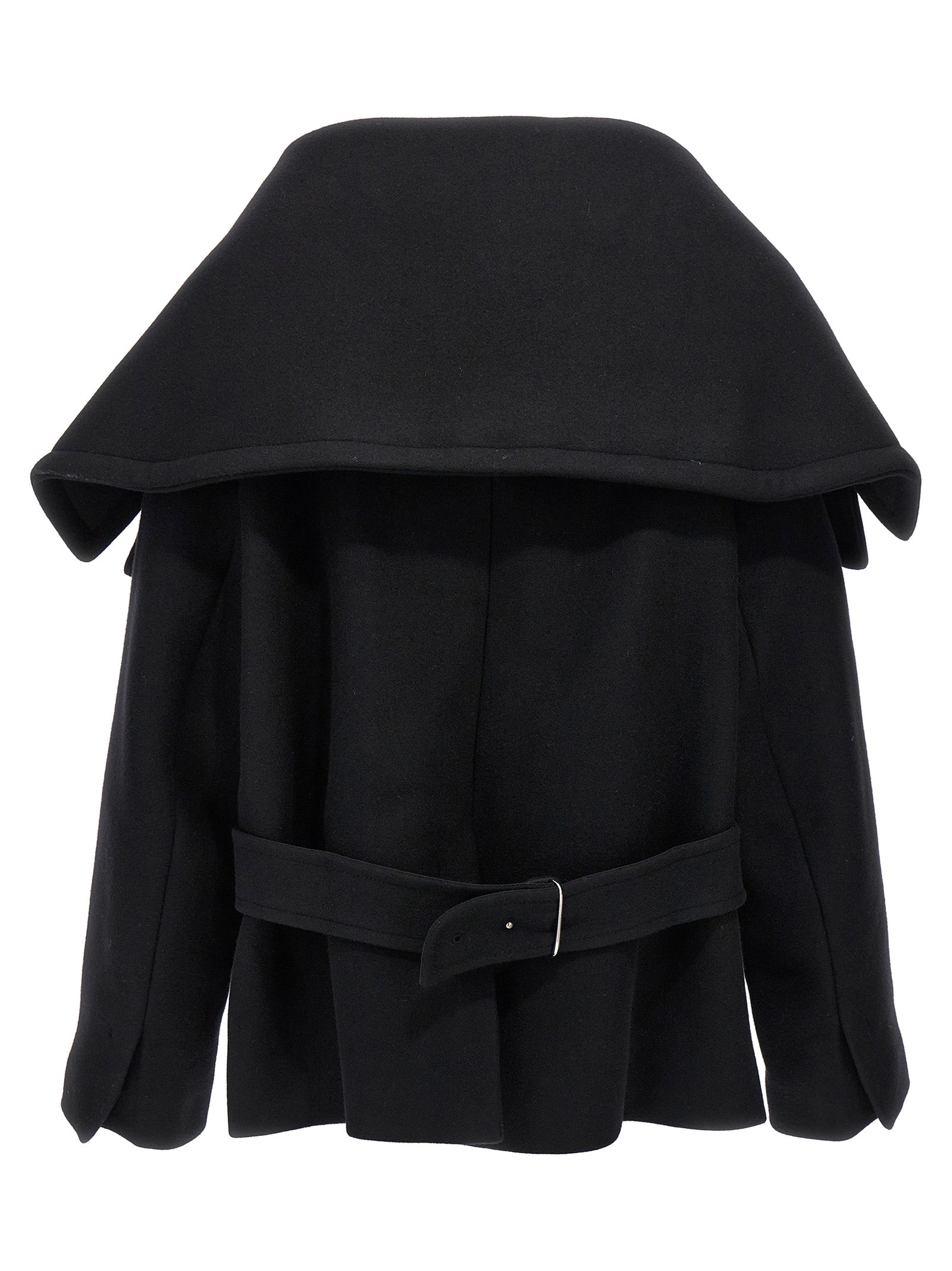 Le caban Caruso coat Black Virgin Wool Coats, Trench