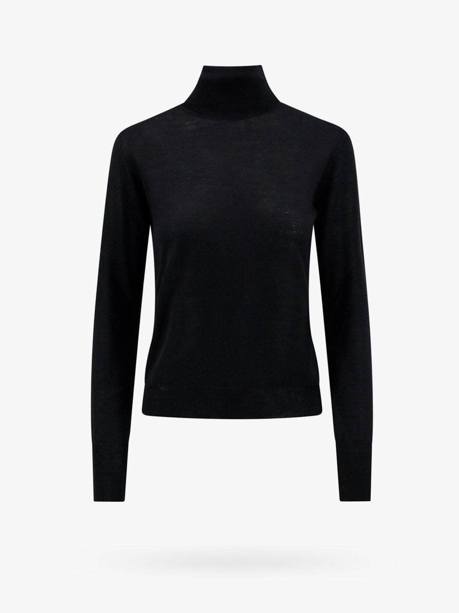 Dilara Virgin Wool Turtleneck Black Rib