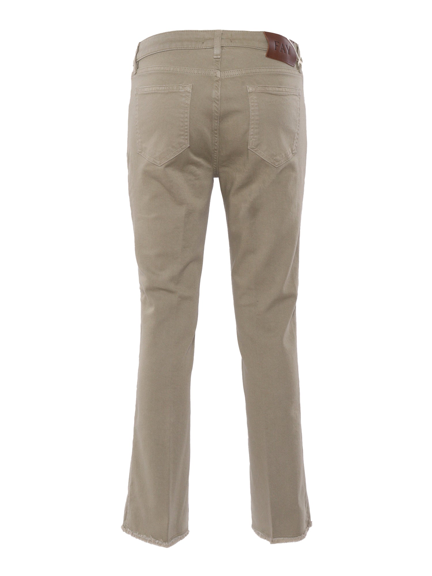 Kaki trousers Beige Cotton Elastane Pant