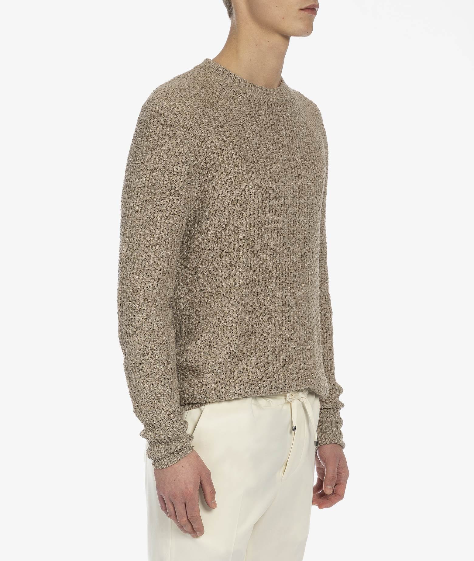 Wool And Silk Sweater Janeiro Ivory Maglieria Dis/lav Pesante