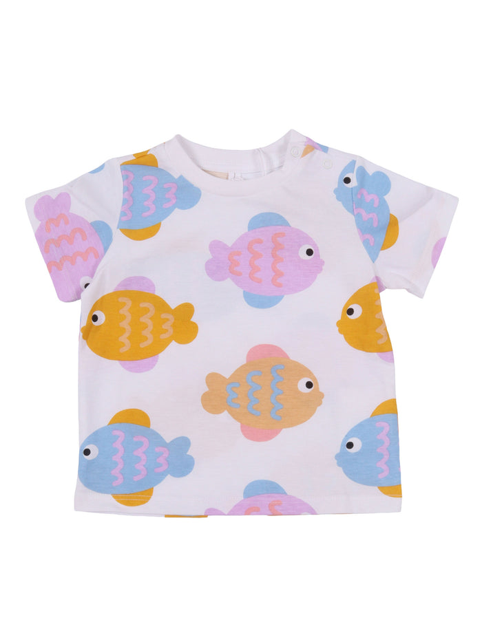 T-SHIRT-TOP White Cotton Short Sleeves T-shirt