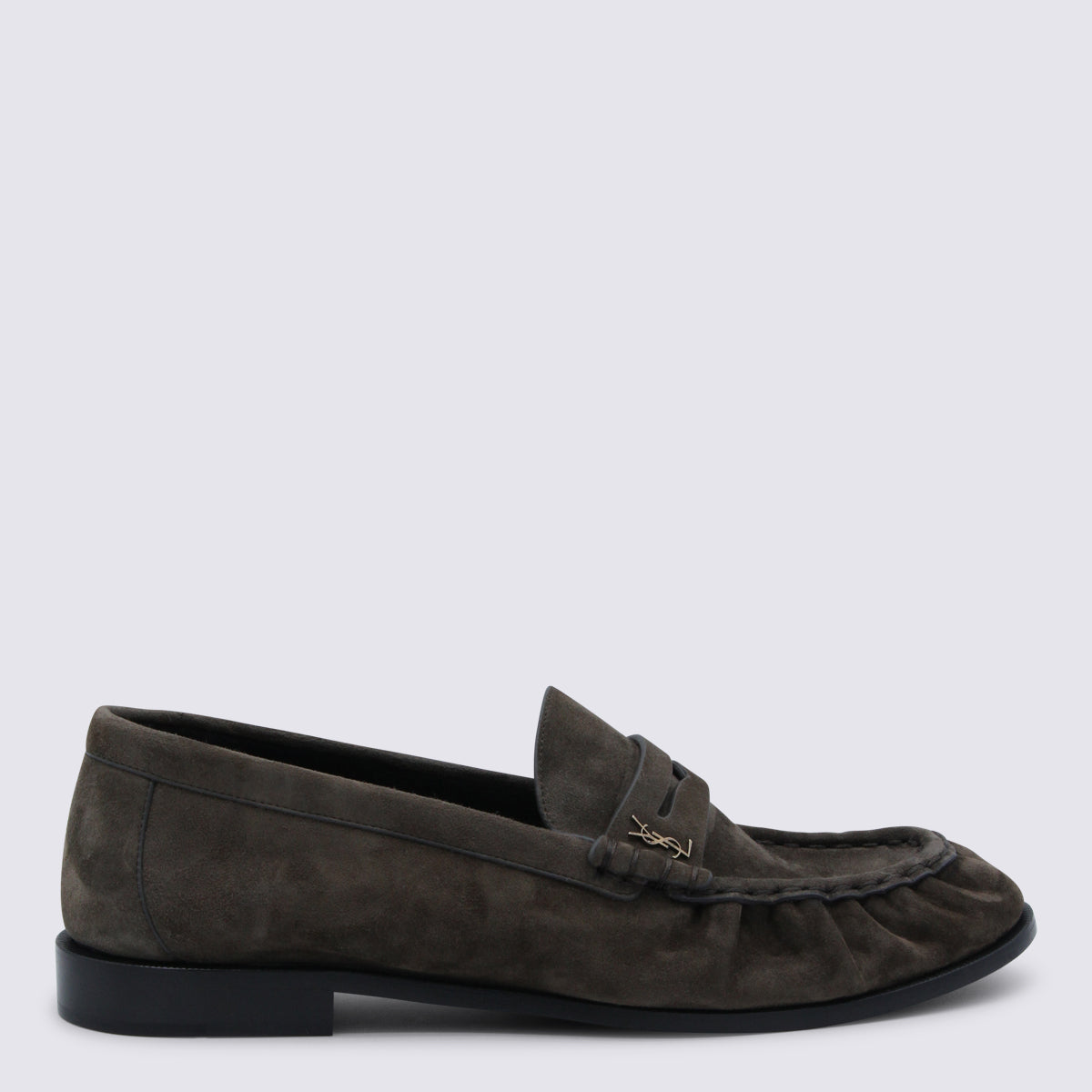 Saint Laurent Flat shoes Dark Brown _cover Le - Sole