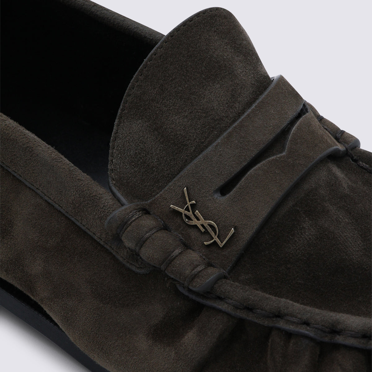 Saint Laurent Flat shoes Dark Brown _cover Le - Sole