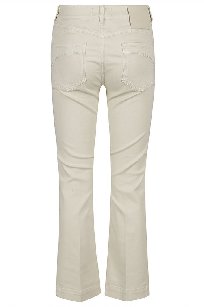 Nilly White Cotton Elasterell Elastane Pantaloni