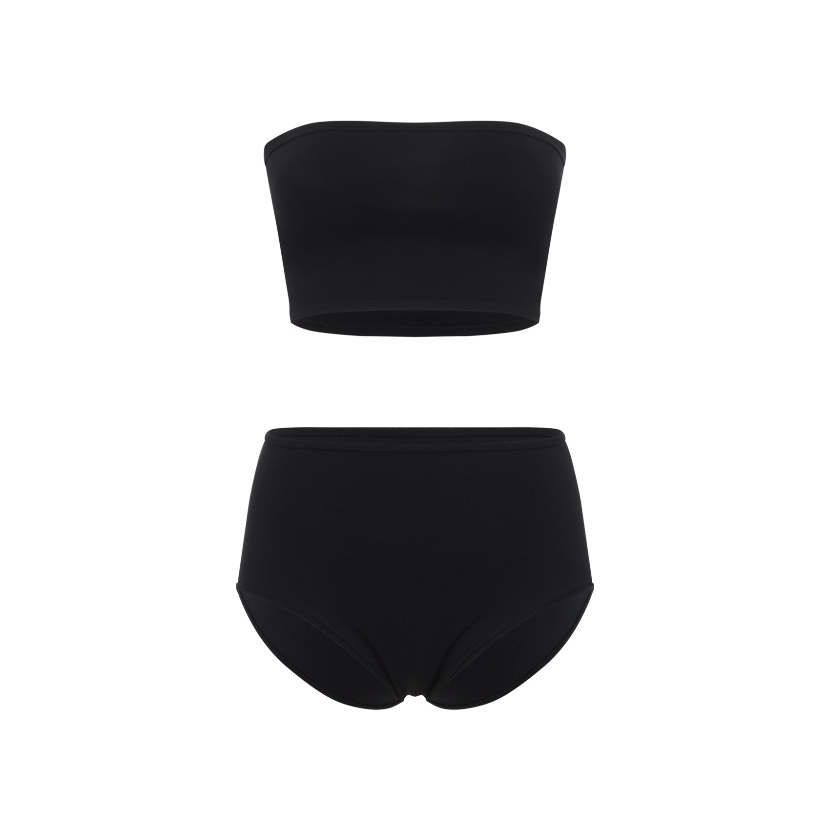 Set Second Skin Body Black Polyamide Elastane Underwear