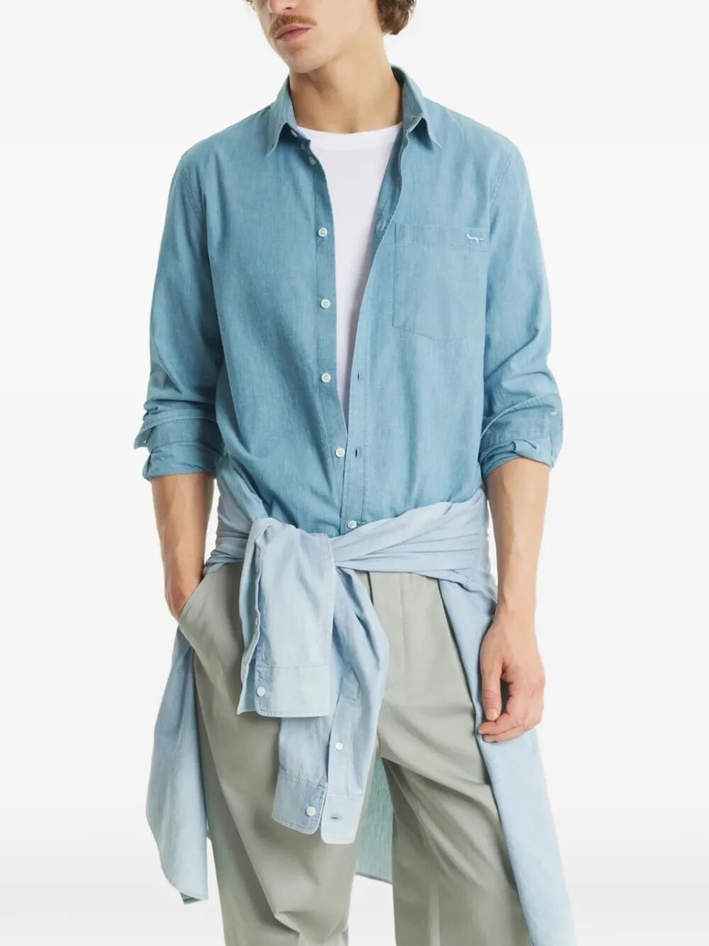 Profile Fox Regular Shirt Blue Cotton
