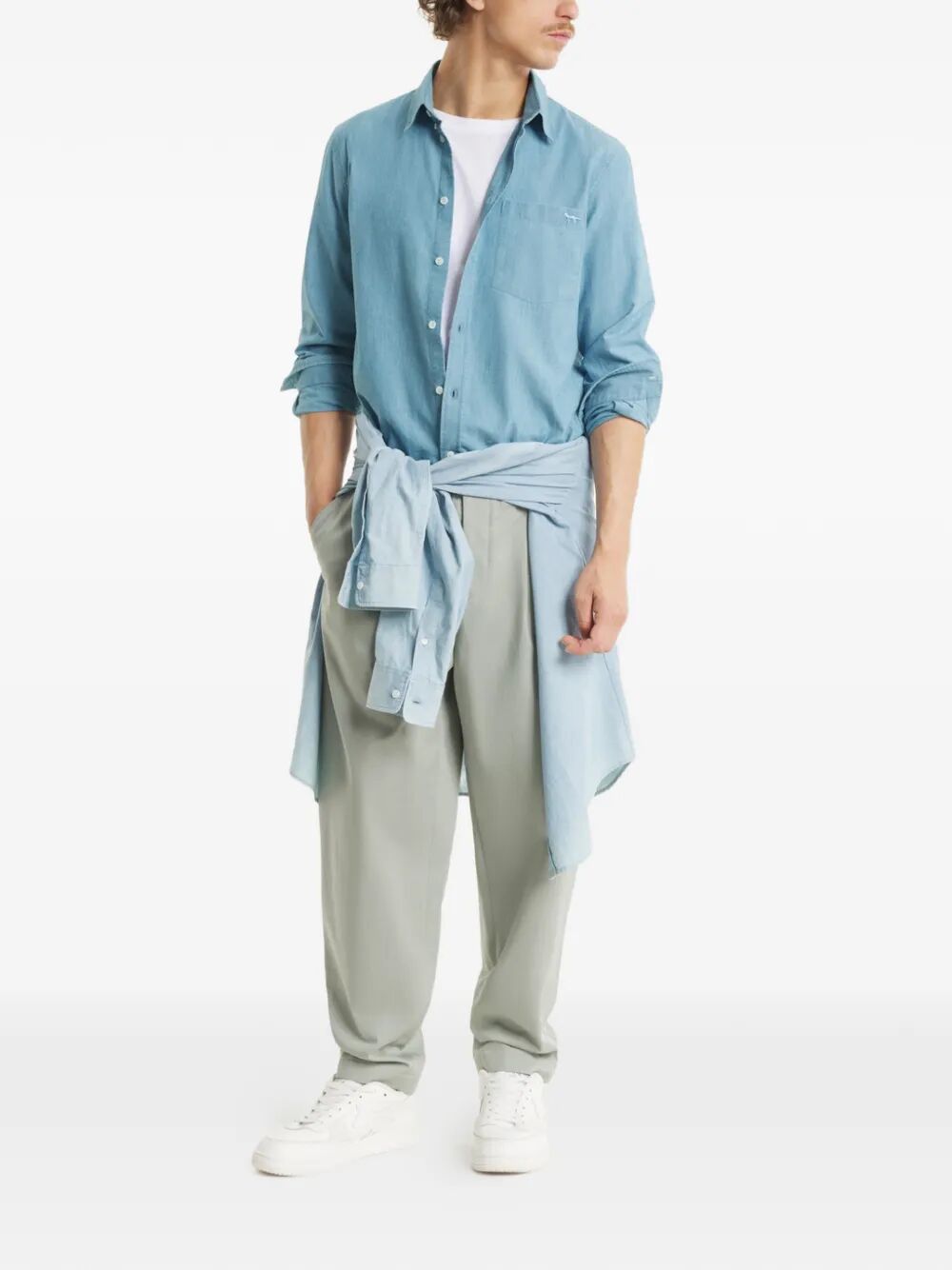 Profile Fox Regular Shirt Blue Cotton