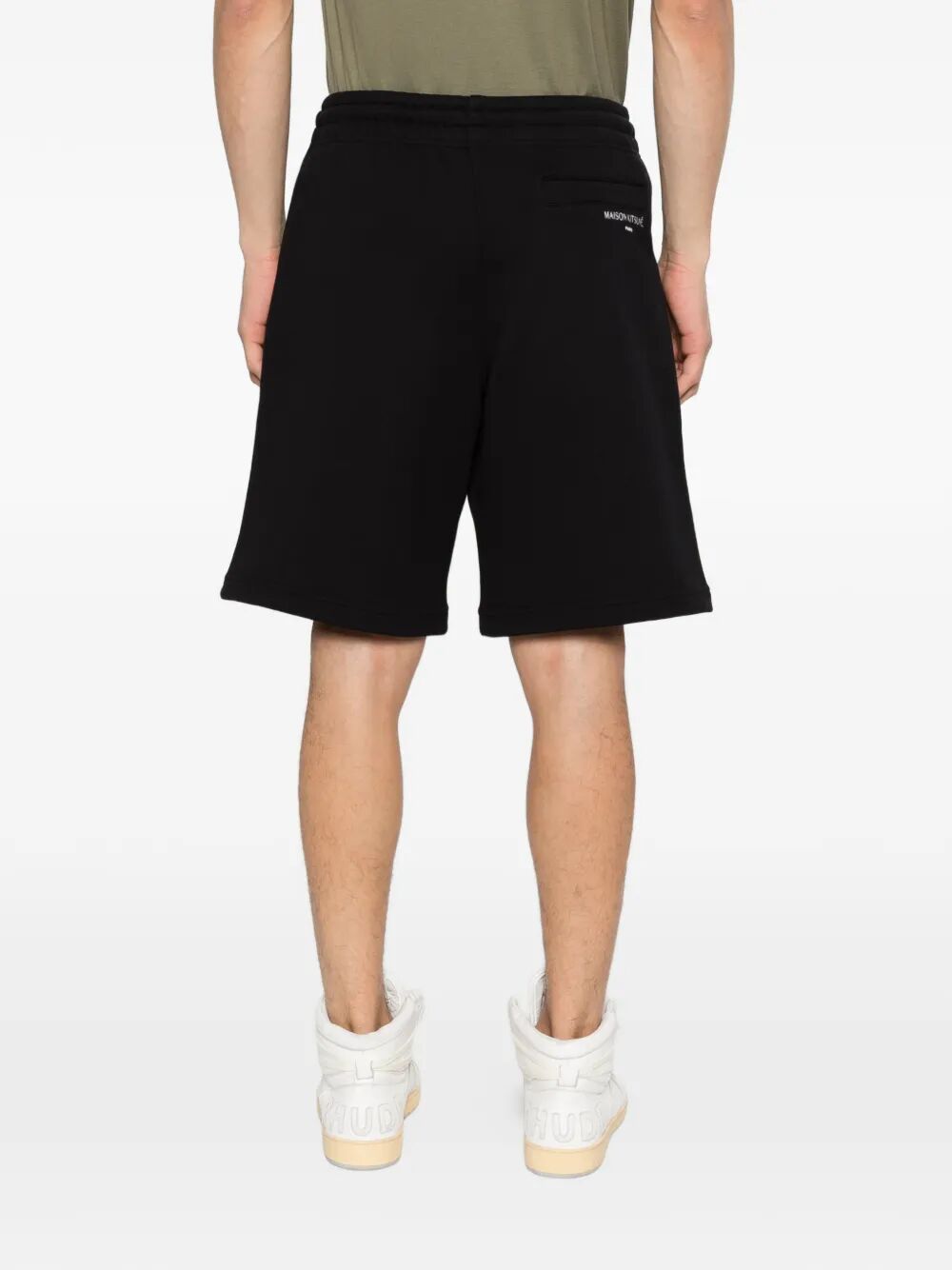 Maison Kitsuné Paris Oversize Jog Short Black Organic Cotton Pant