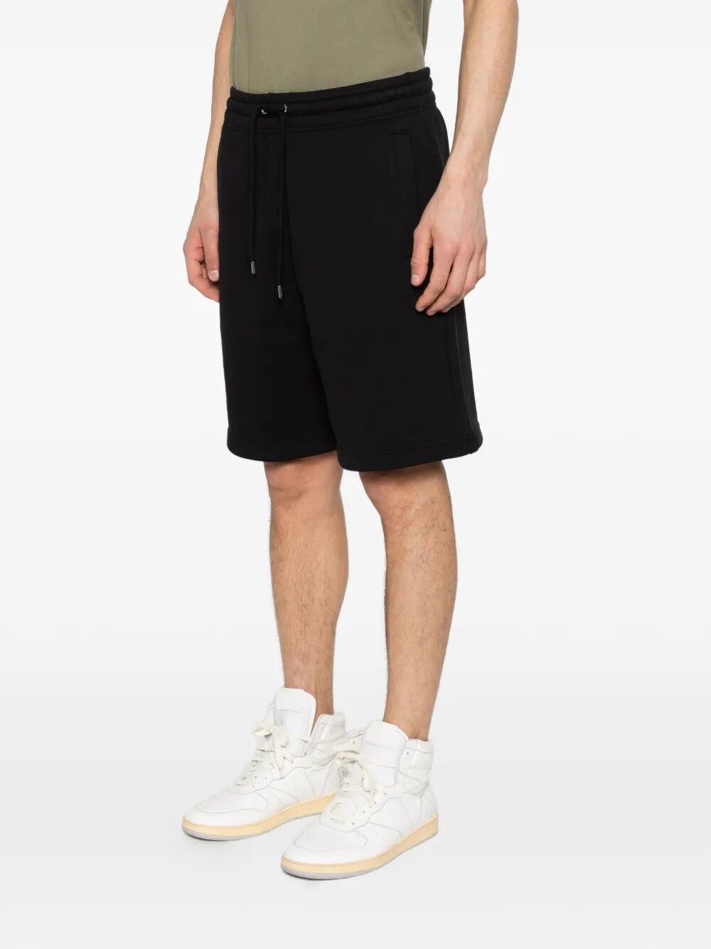 Maison Kitsuné Paris Oversize Jog Short Black Organic Cotton Pant