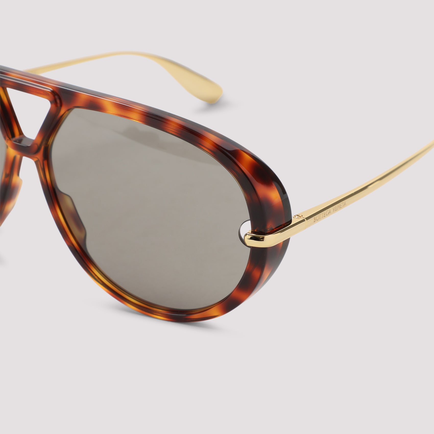 Bottega Veneta Pilot Sunglasses Brown Acetate Glasses