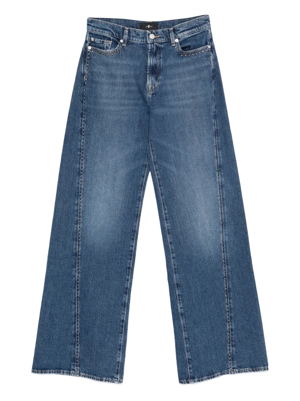 Twisted Lotta Street Wise With Studs Blue Cotton Elastane Jean